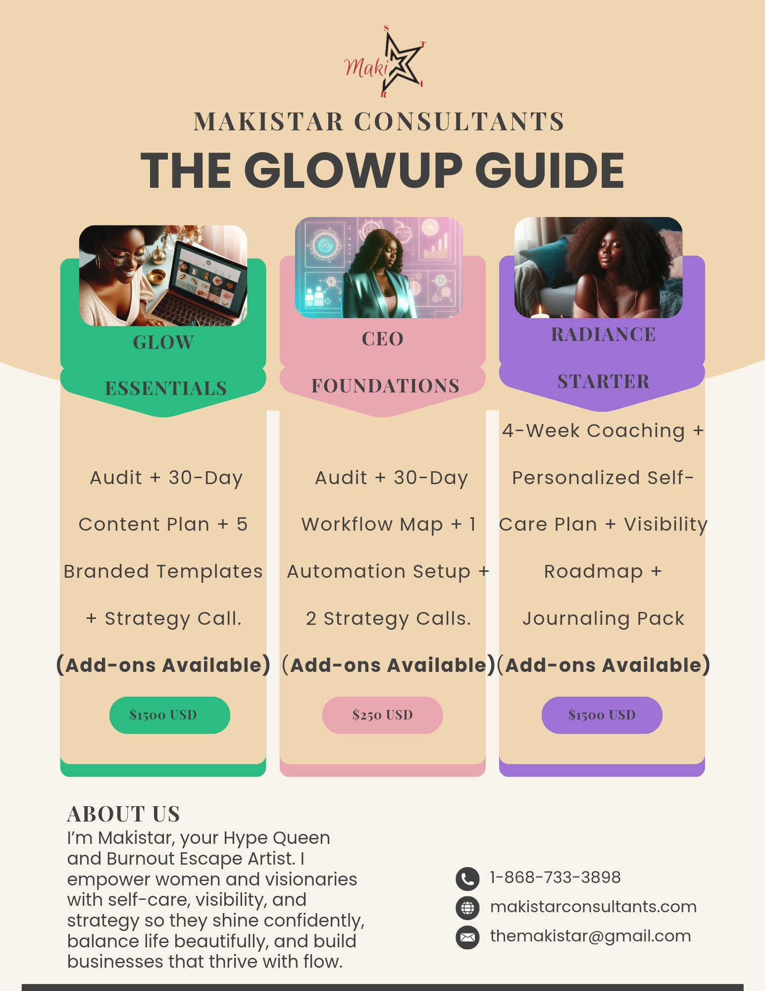 GLOWUp pricing guide GLOWUp pricing guide