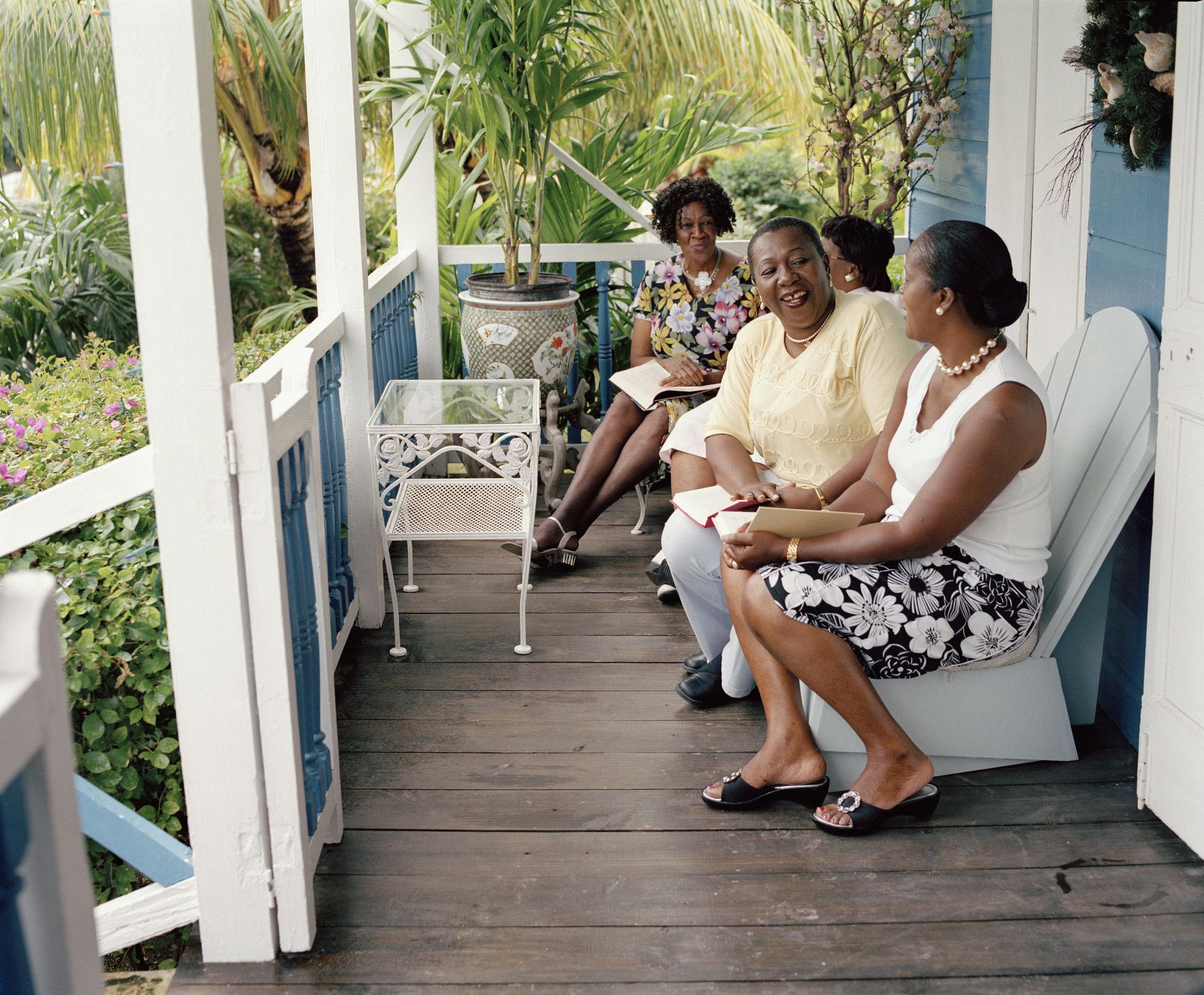 Dear Caribbean Woman Talking with Friends